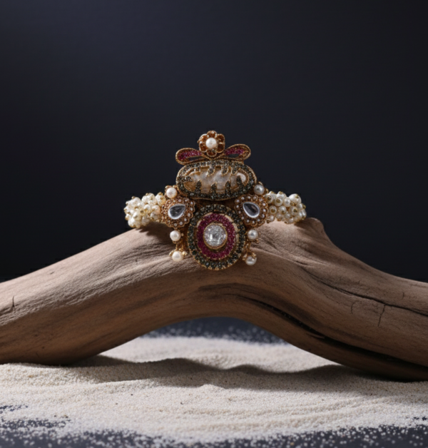 BS-001-PK+GY-Oval Pearl Kara-(4)