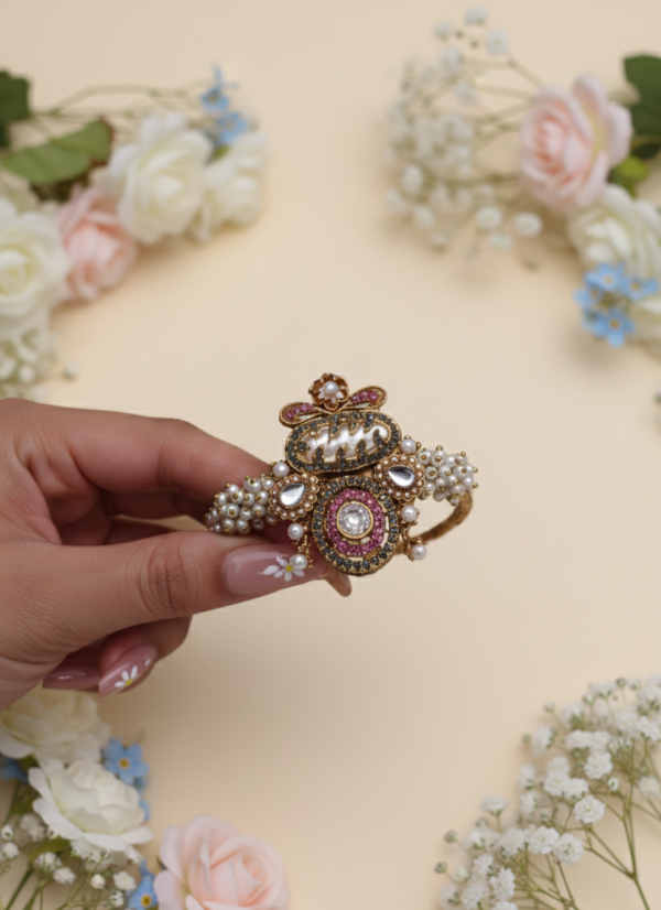 BS-001-PK+GY-Oval Pearl Kara- (5)