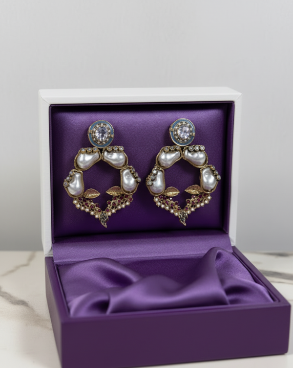 ES-019 1 TO 2 Handmade Earrings With Mother Of Pearl (4)