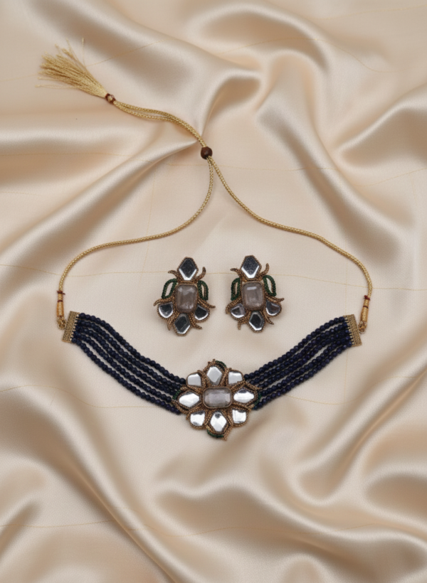 ST-001 GN+GY-1 TO 2 Doublet with Kundan Stone Choker (2)