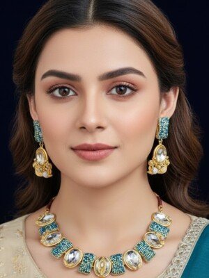 ST-092-SGN Turkish Choker - Charcoal Stone Choker (1)