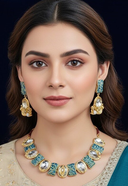 ST-092-SGN Turkish Choker - Charcoal Stone Choker (1)