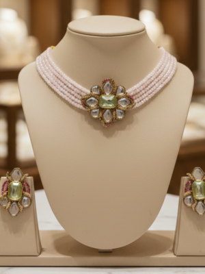 ST-106 MI+GN Doublet with Kundan Stone Choker (1)