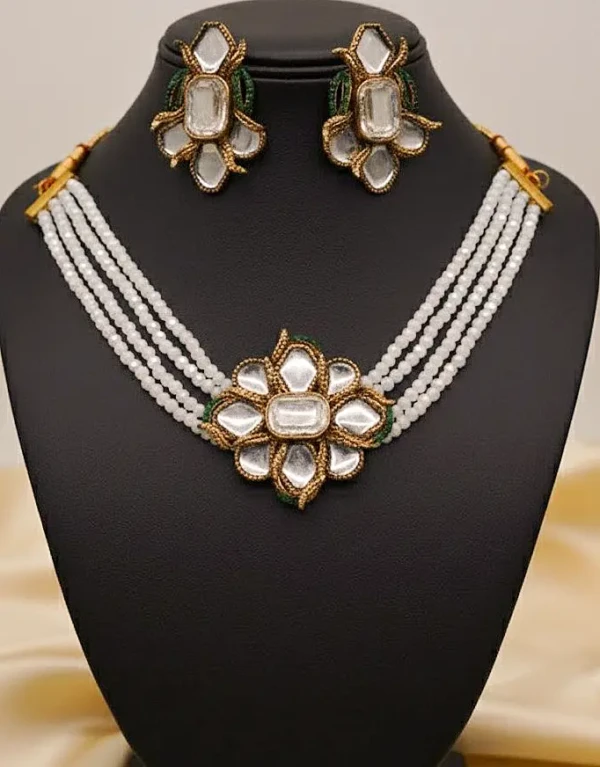 ST-004-GN+WE Doublet with Kundan Stone Choker (2)
