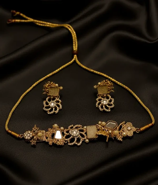 ST-010-WE Handmade Crash Stone Choker (1)