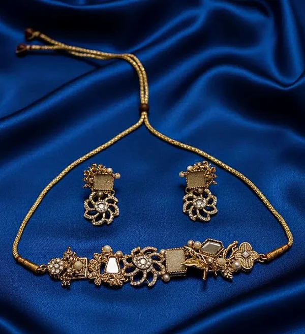 ST-010-WE Handmade Crash Stone Choker (2)