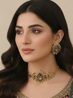 ST-013-GY Doublet Stone Choker (1) ST-013-GY Doublet Stone Choker (1)