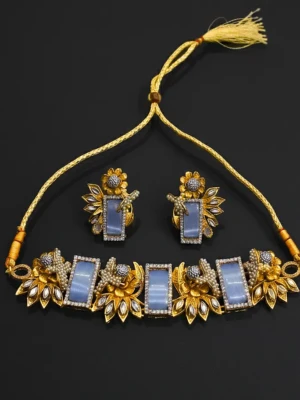 ST-015-LBE Handmade Designer Choker (5)