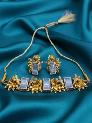 ST-015-LBE Handmade Designer Choker (7)