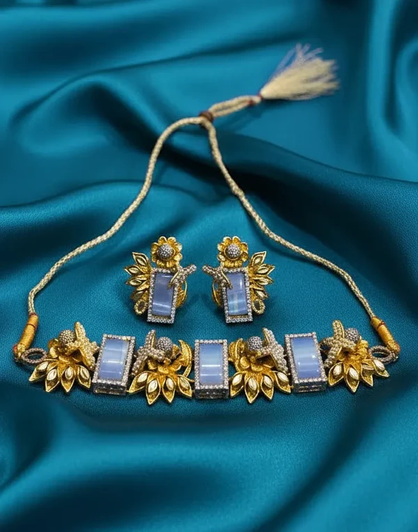 ST-015-LBE Handmade Designer Choker (7)