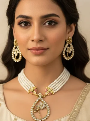 ST-022-WE Short Mala Wtth Basra Twist Pearl (2)