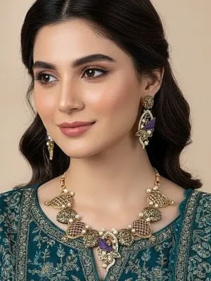 ST-023-PE Sabyasachi Style Necklace (1)