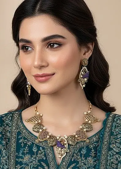 ST-023-PE Sabyasachi Style Necklace (1)