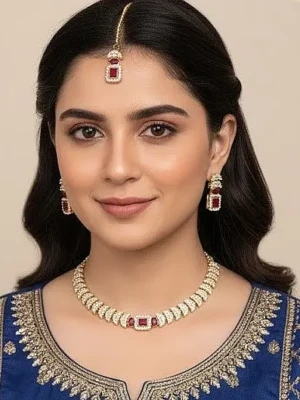 ST-031-RD AD Necklace Set (4) ST-031-RD AD Necklace Set (4)