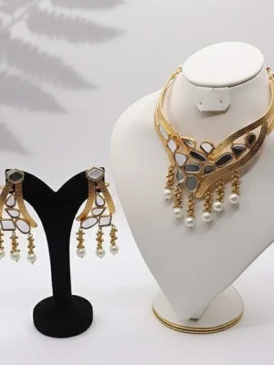 ST-036-GOL Handmade Kundan Colar Set (5)