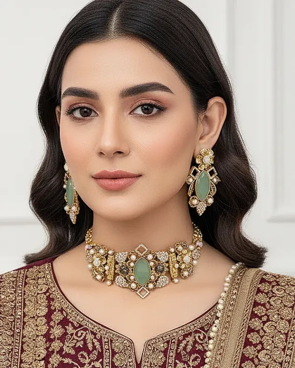 ST-038-LGN Semi Precious Stone Choker-1 (6)