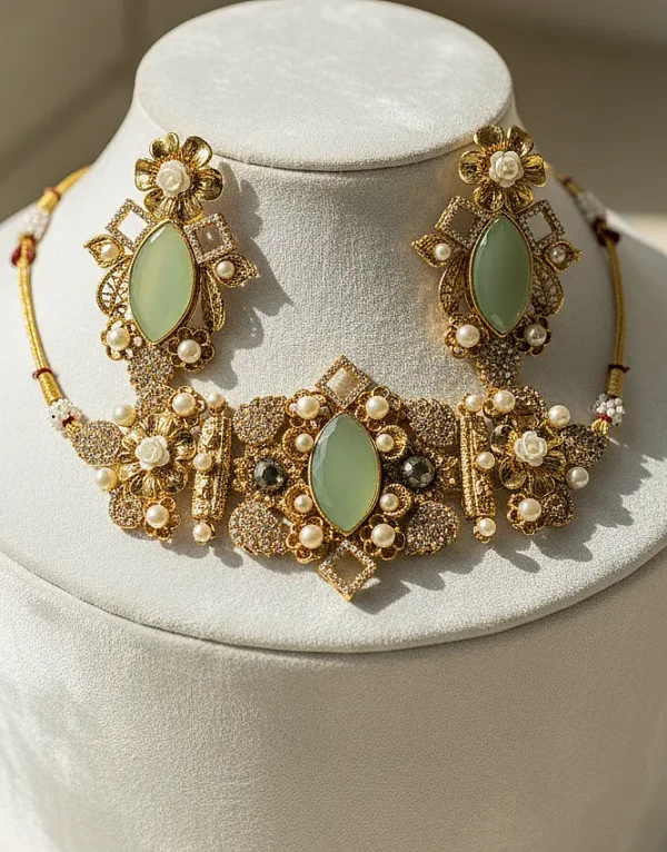 ST-038-LGN Semi Precious Stone Choker-1 (7)