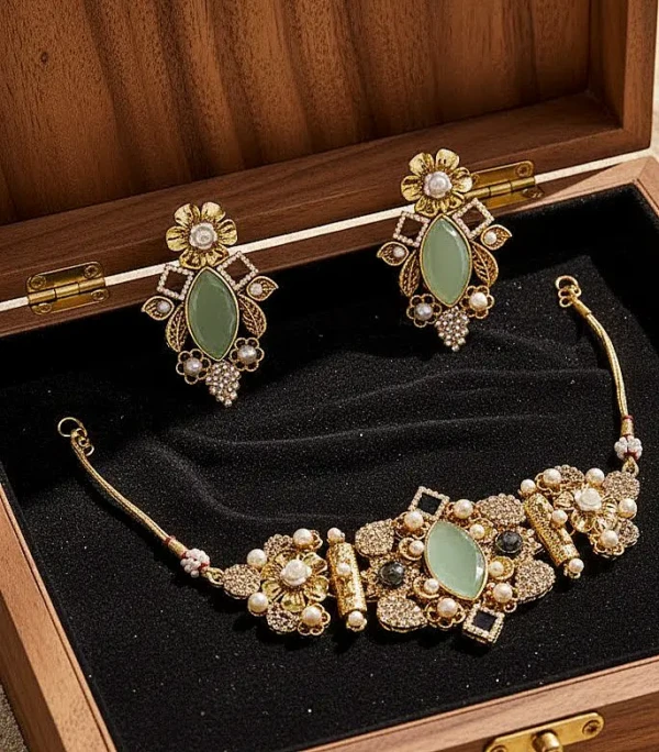 ST-038-LGN Semi Precious Stone Choker-1 (8)