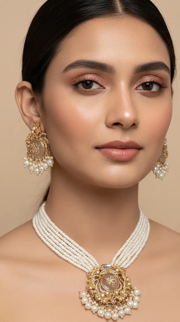 ST-058-WE White Hydro Stylish Stone Necklace (3)