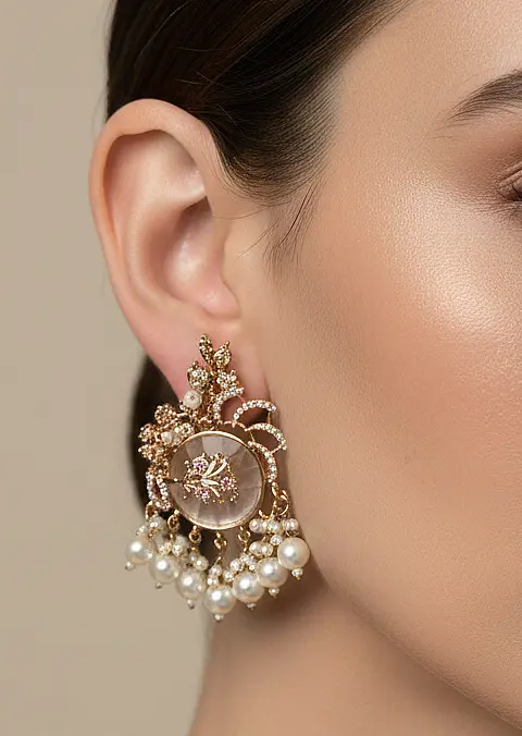 ST-058-WE White Hydro Stylish Stone Necklace (4)