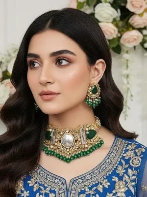 ST-059-GN Diamond Polki Choker (3) ST-059-GN Diamond Polki Choker (3)