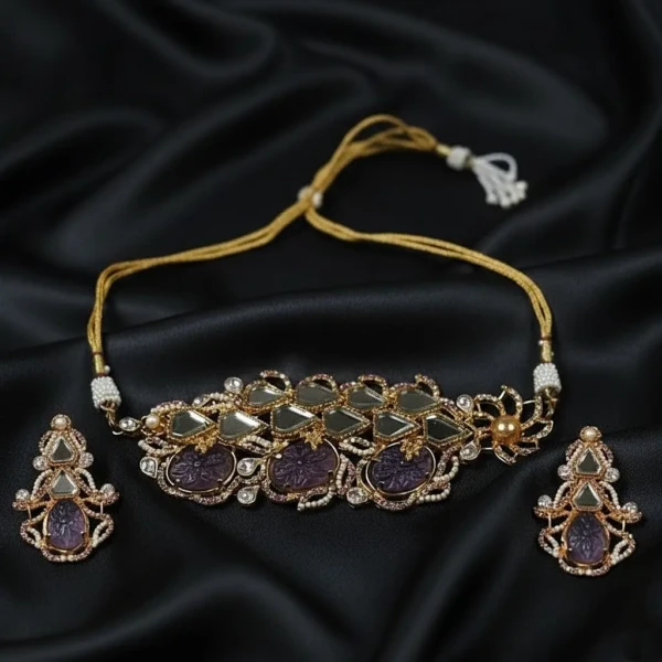 ST-063-PE Carving Stone Choker(9)