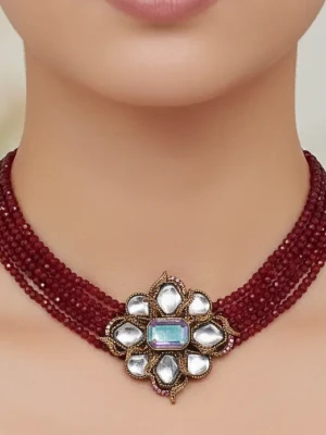 ST-119-MI+MI (Red Mala) Doublet With Kundan Stone Choker (3)