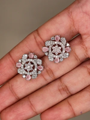 ES-062-PK (Silver with Pink Stone) (1)
